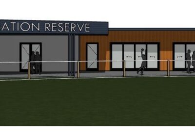 Design render of the Allansford Recreation Reserve clubrooms extension by Bolden Constructions