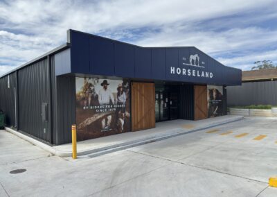 Horseland store side with barn doors, Verdon Street Warrnambool, built by Bolden Constructions