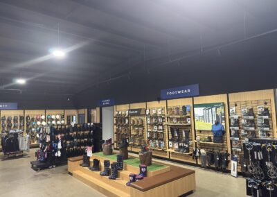 Horseland store interior with footwear display, Verdon Street Warrnambool, built by Bolden Constructions