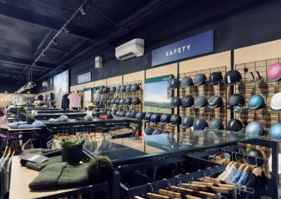 Horseland helmet and safety display, Verdon Street Warrnambool, built by Bolden Constructions