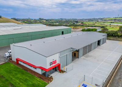 Aerial view of the PAG warehouse, White Rock Road Warrnambool, built by Bolden Constructions