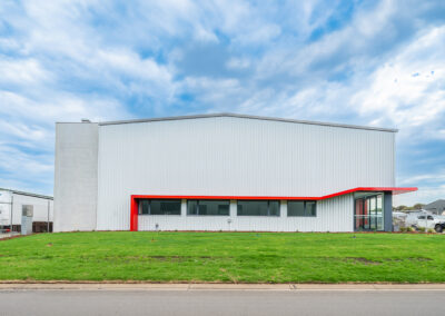PAG warehouse street elevation, White Rock Road Warrnambool, built by Bolden Constructions